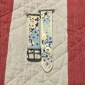 Floral Watch Band with Silver Buckle slightly faded